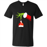 Funny Grinch Hand Holding Santa Hat Ornament Christmas PING PONG