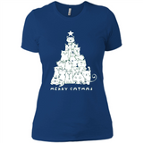 Merry Catmas - Merry Christmas Cat Lover Mug PINGPONG - Ladies' Boyfriend T-Shirt
