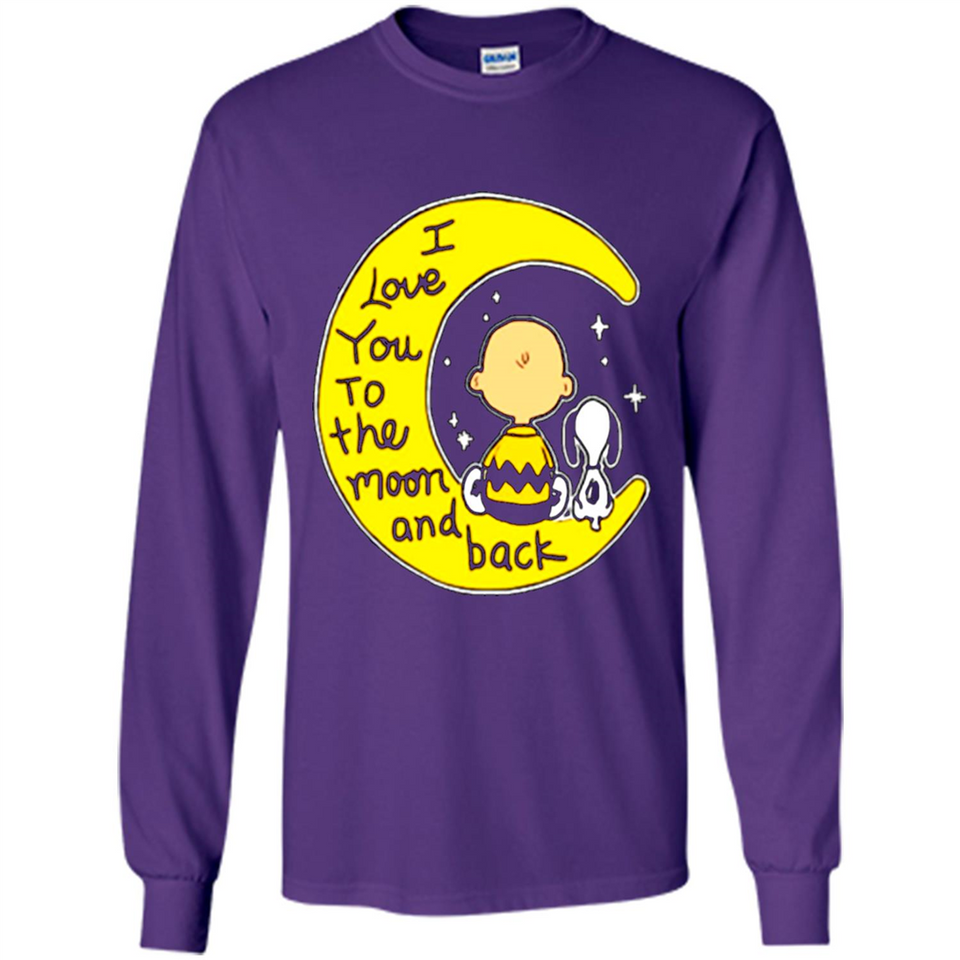 I LOVE YOU TO THE MOON AND BLACK CHARLIE BROWN AND SNOOPY