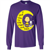 I LOVE YOU TO THE MOON AND BLACK CHARLIE BROWN AND SNOOPY