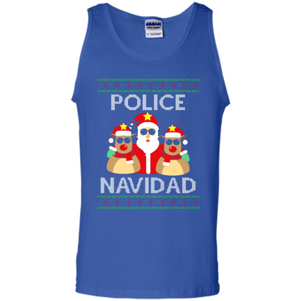 FUNNY POLICE NAVIDAD T-SHIRT Santa Christmas Party - Tank Top