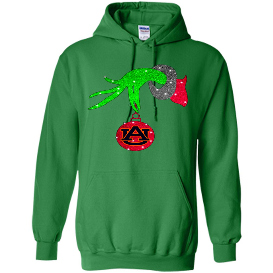 GRINCH HAND HOLDING AUBURN TIGERS GLITTER CHRISTMAS PINGPONG