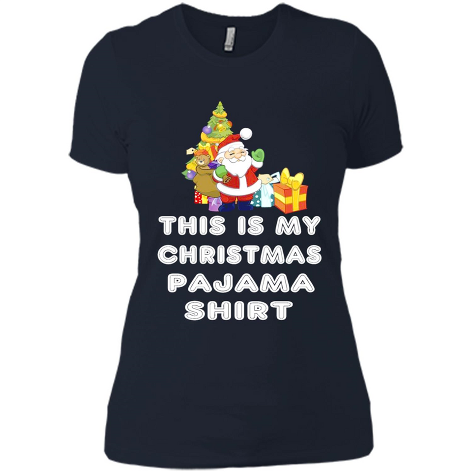 This is My Christmas Pajama Shirt - Santa Bear Tree Gift Tee