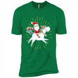 Unicorn And Santa Christmas - Premium Short Sleeve T-Shirt