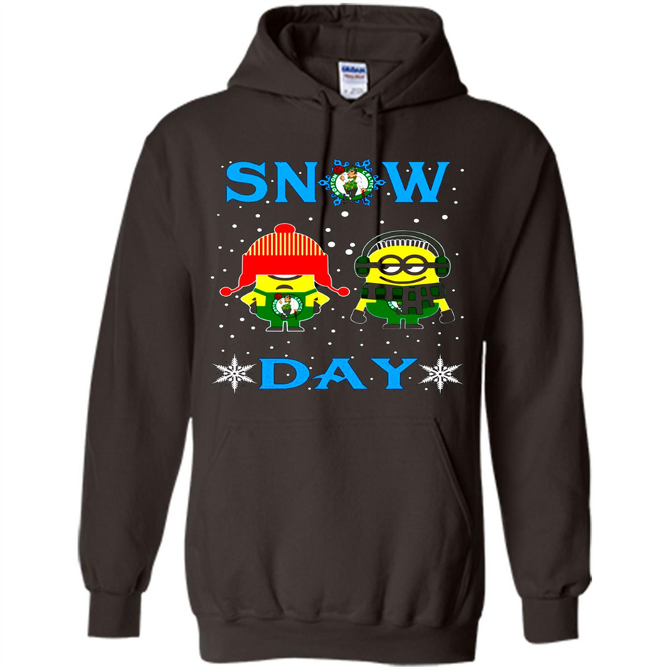 Snow Day Shirt For Boston Celtics Vs Minion Fans pingpong