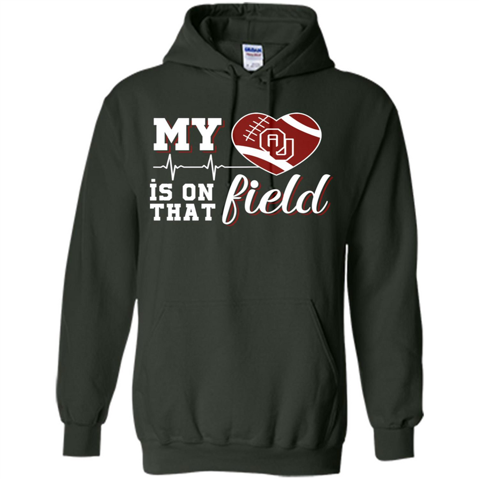 Oklahoma Sooners Football My Heart is on that Field - Hoodie