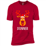 Donner Reindeer Santa Claus Funny Xmas Holiday T-Shirt - Premium Short Sleeve T-Shirt
