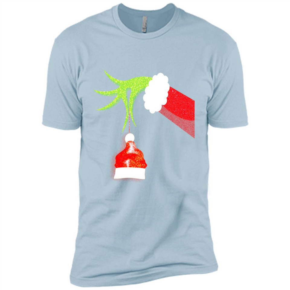Funny Grinch Hand Holding Santa Hat Ornament Christmas PING PONG
