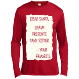 Dear Santa Leave Presents Take Sister Christmas - Canvas Long Sleeve T-Shirt
