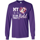 Washington Redskins Football My Heart is on that Field - Long Sleeve T-Shirt