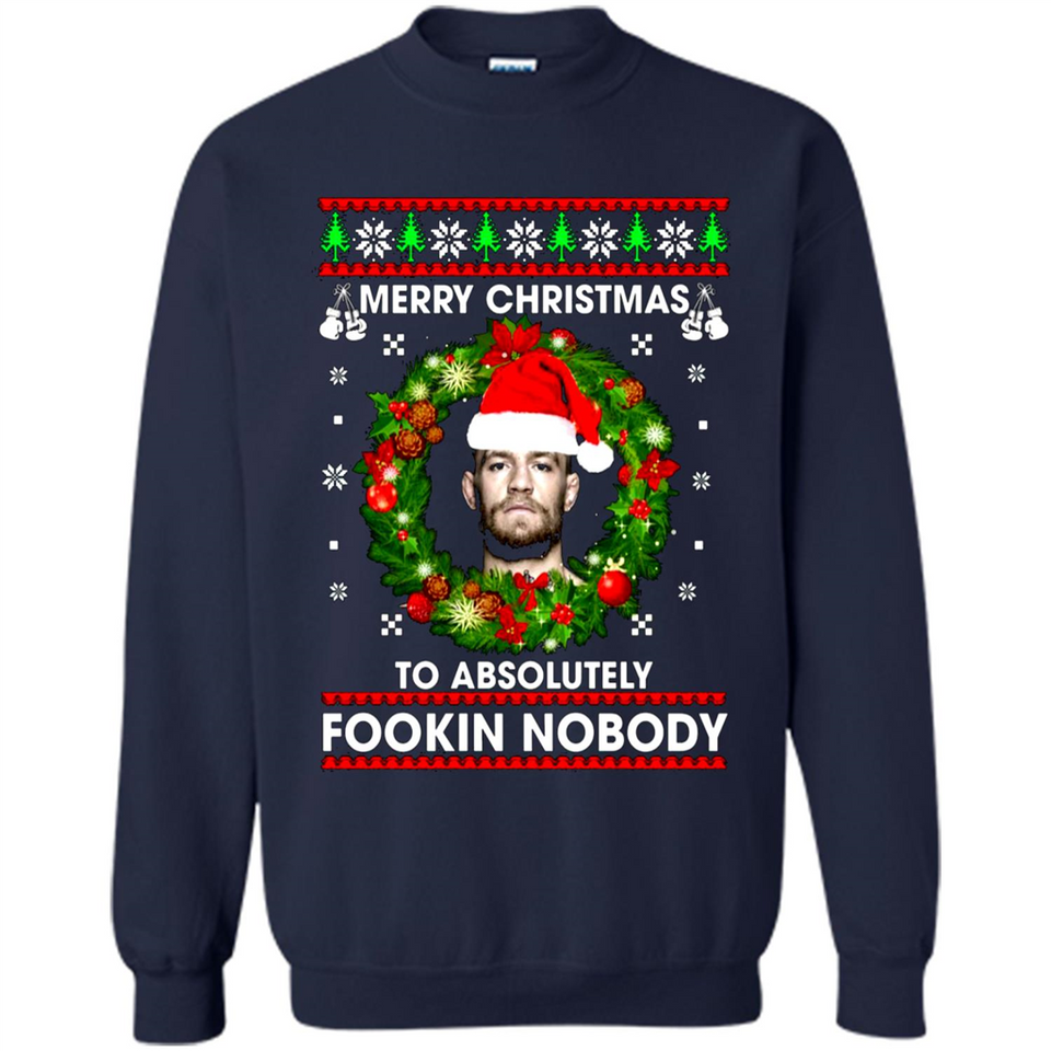 Merry Fookin Christmas Conor Mcgregor sweater PINGPONG