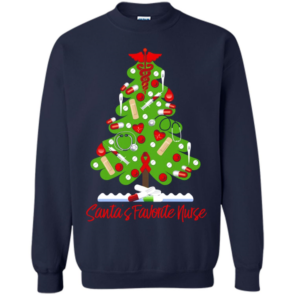 Santa's Favorite Nurse Christmas Tee