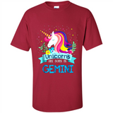 Unicorns are born in Gemini Birthday Rainbow Gift Custom Ultra Cotton