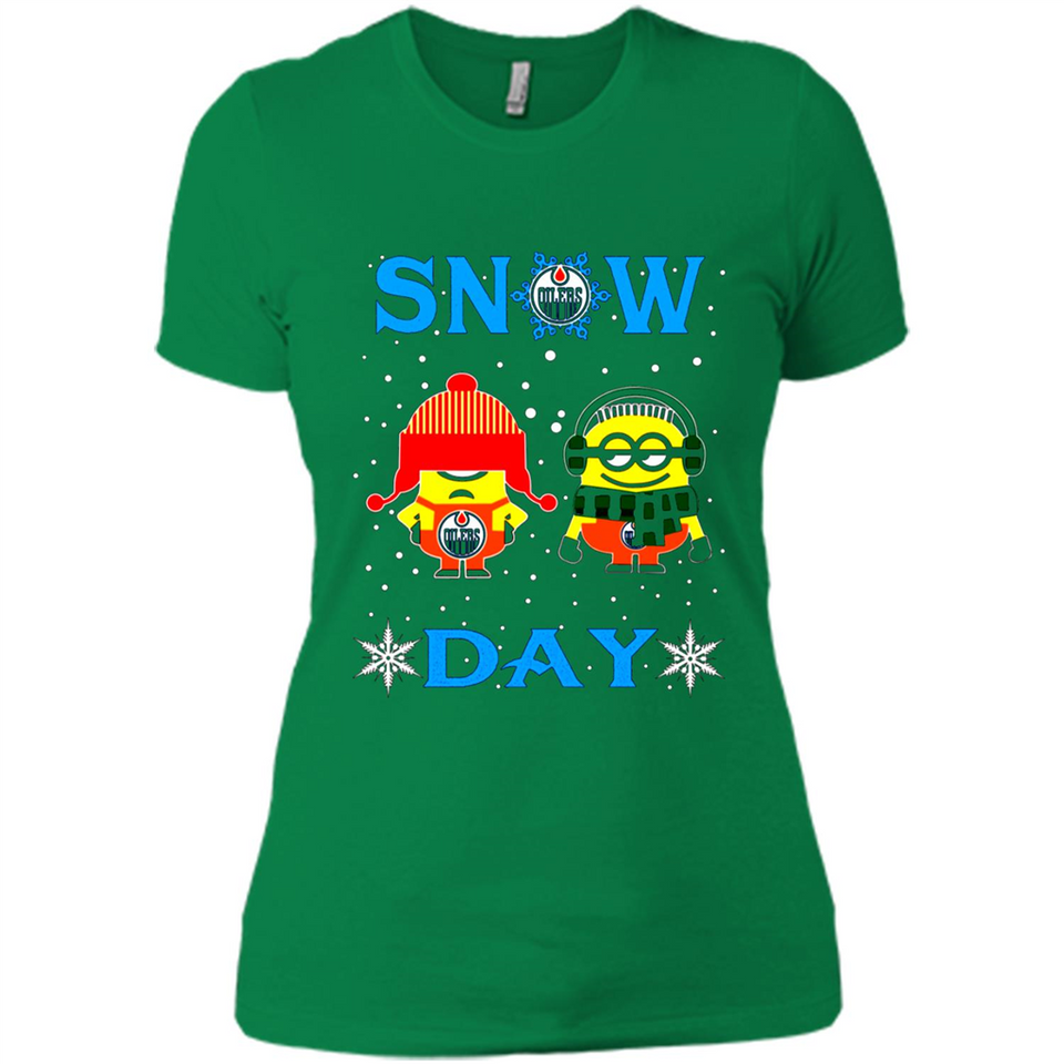 Snow Day Shirt For Edmonton Oilers Vs Minion Fans pingpong