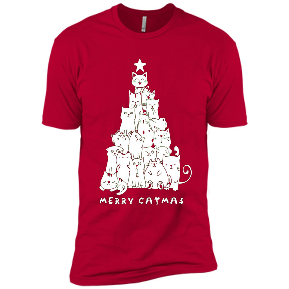 Merry Catmas - Merry Christmas Cat Lover Mug PINGPONG - Premium Short Sleeve T-Shirt