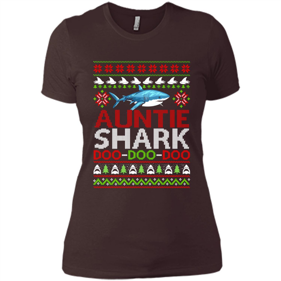 Auntie shark Doo Doo Doo Christmas - Ladies' Boyfriend T-Shirt