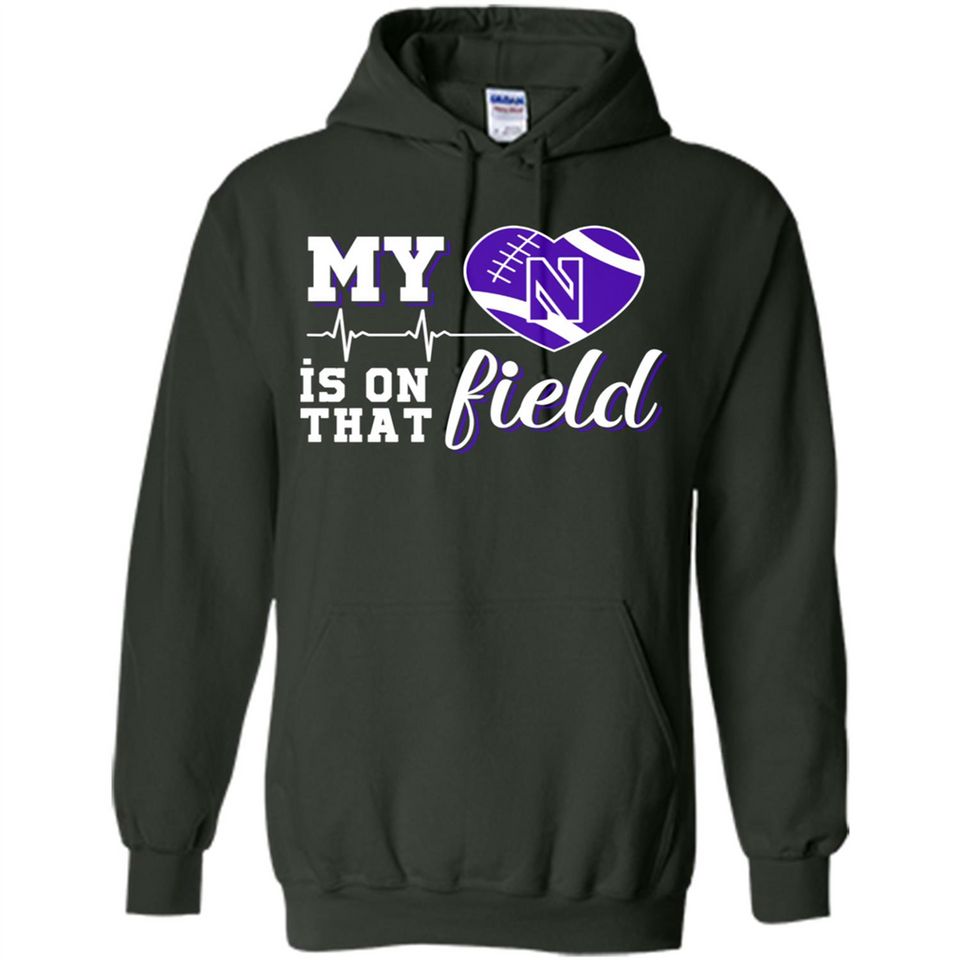 Northwestern Wildcats Football My Heart is on that Field - Hoodie