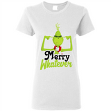 Grinch Merry Whatever Funny Christmas Sporty - Ladies Short-Sleeve