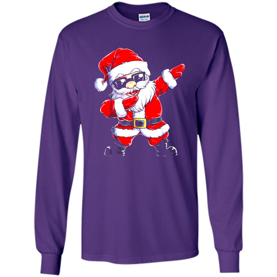 Christmas shirt Dabbing Santa Claus Xmas Gift - Long Sleeve T-Shirt