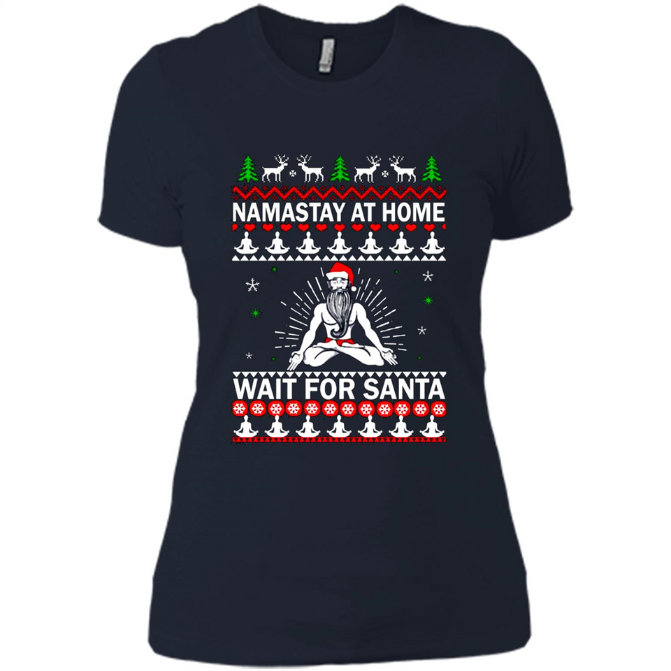 Namastay at home and wait for Santa Christmas sweatshirt PINGPONG