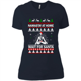 Namastay at home and wait for Santa Christmas sweatshirt PINGPONG