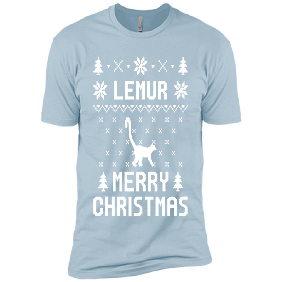Vintage Tee For Women Men Graphic Shirts Lemur Ugly Christmas Sweater - Premium Short Sleeve T-Shirt