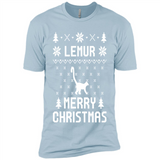 Vintage Tee For Women Men Graphic Shirts Lemur Ugly Christmas Sweater - Premium Short Sleeve T-Shirt