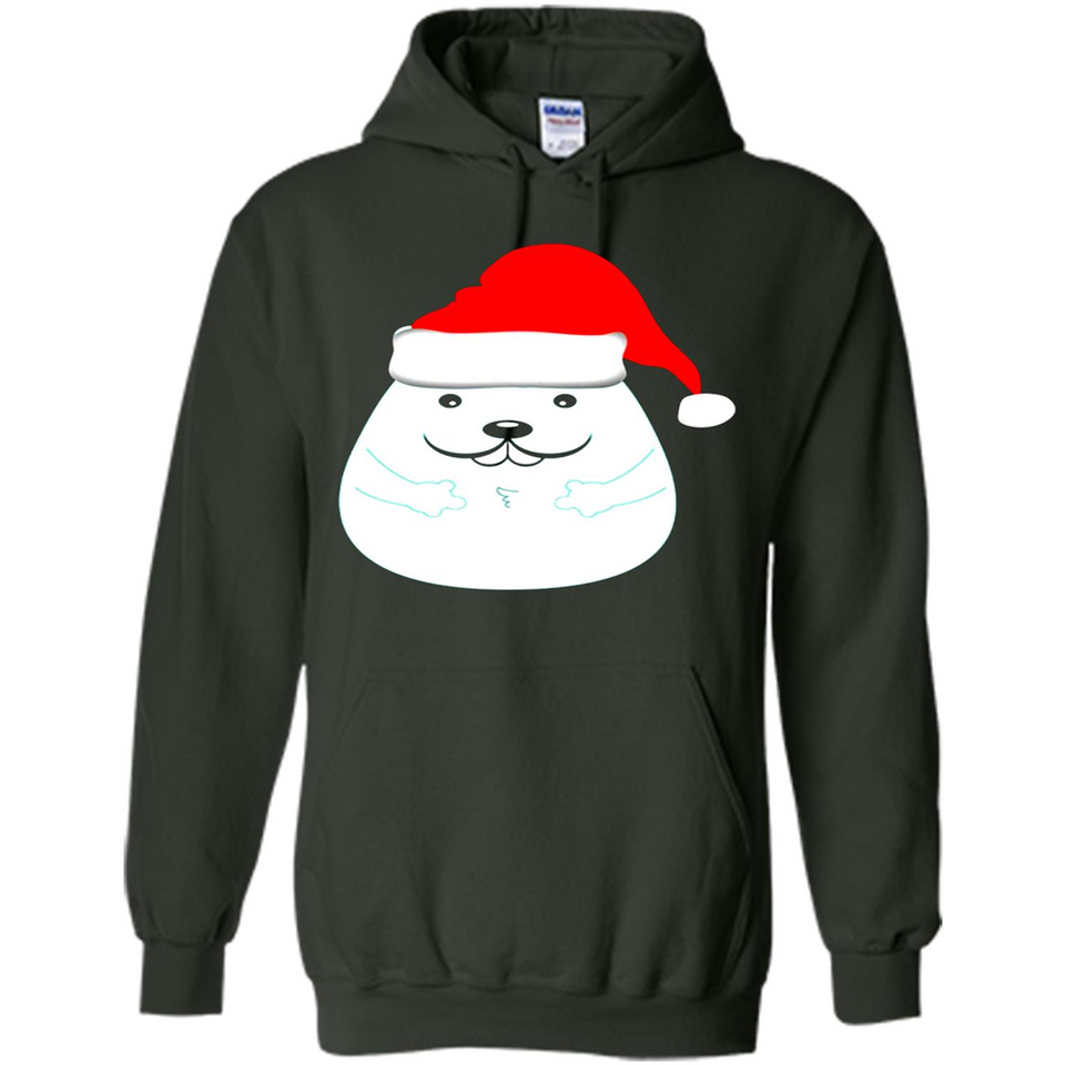 Funny Hamster Christmas t-shirt Santa Hat - Hoodie
