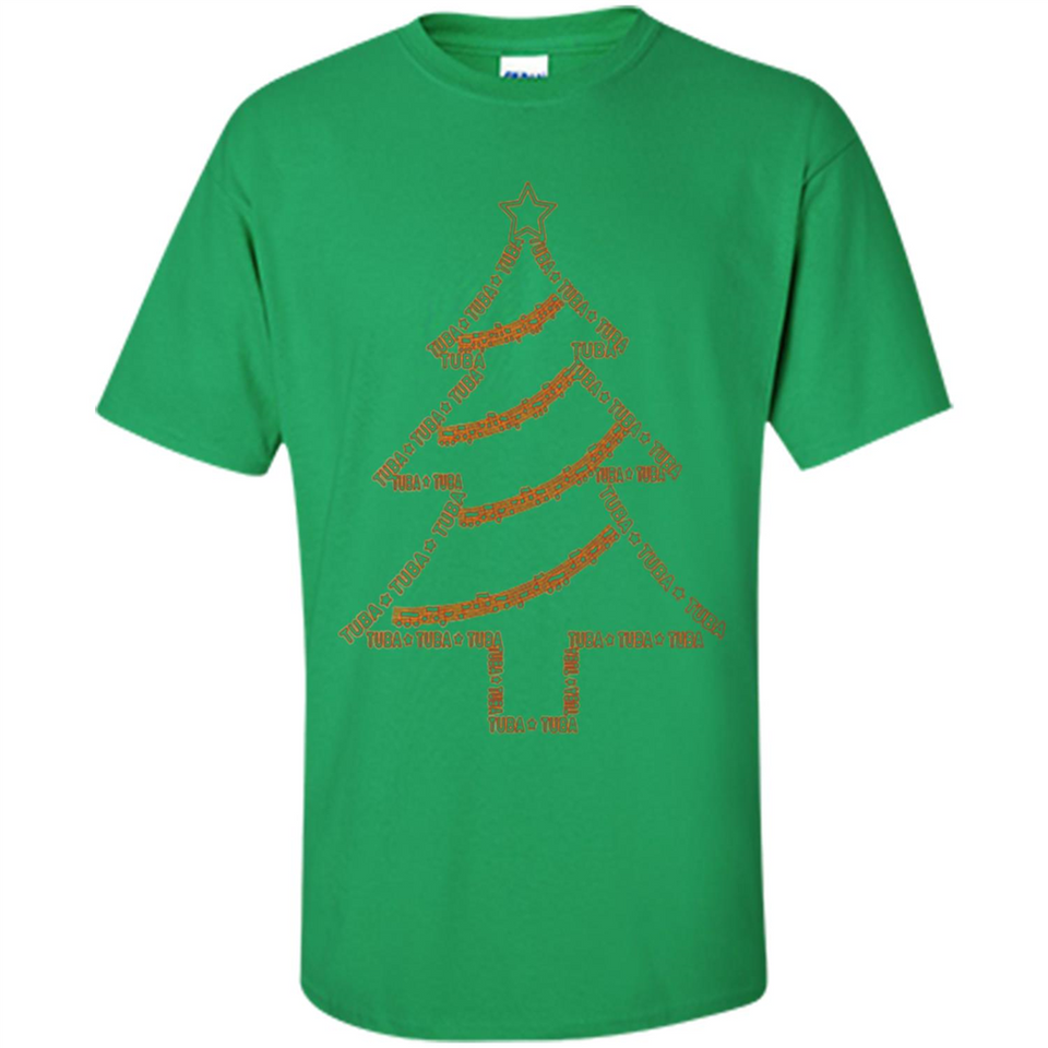 Tuba Text Christmas Tree Musical Instrument Holiday Shirt