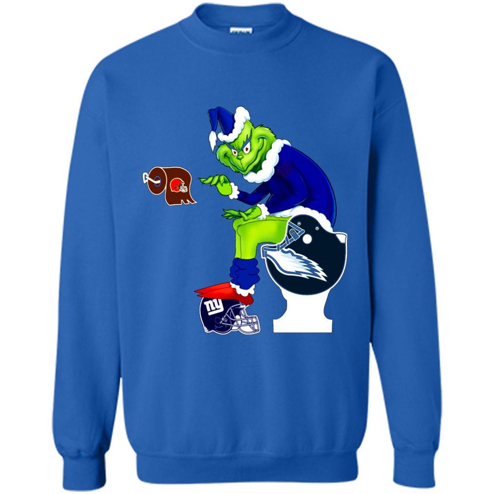 New York Giants Toilet Grinch Santa Claus Football Fan PINGPONG