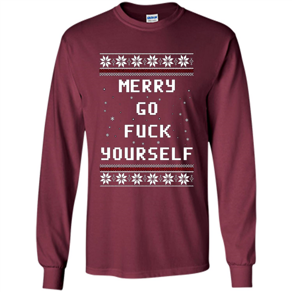 Merry go fuck yourself Christmas sweatshirt PINGPONG