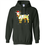 Christmas Lights Goat Wearing Santa Hat T-Shirt - Hoodie