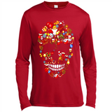 Skull Christmas Decorations Merry Xmas T-Shirt - Canvas Long Sleeve T-Shirt