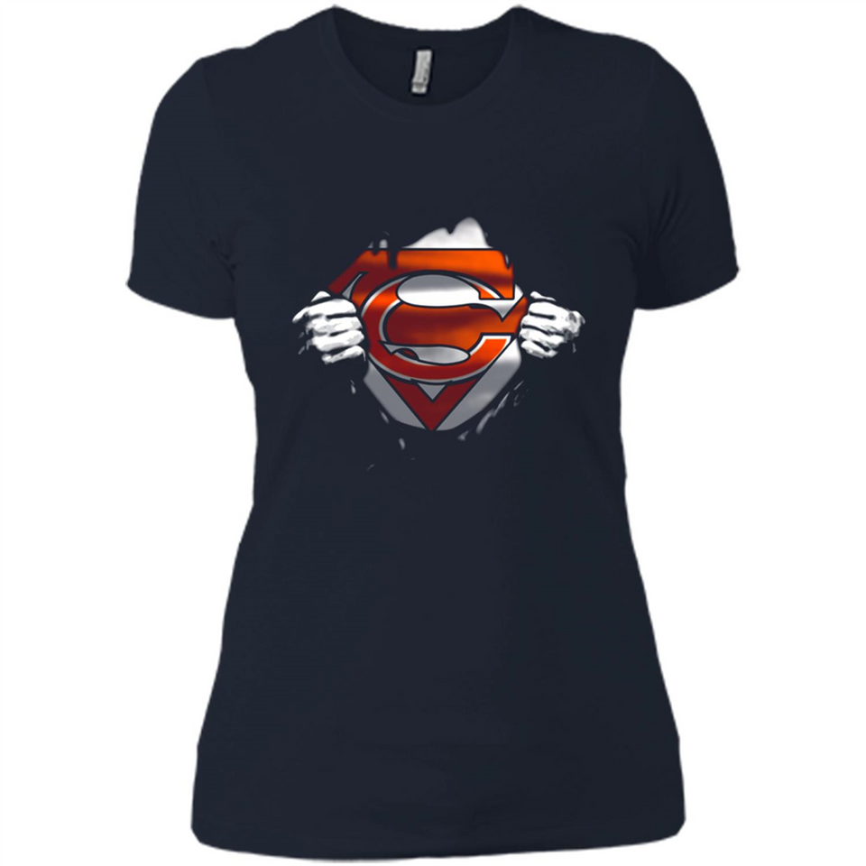 Chicago Bears And Superman Fans - Ladies' Boyfriend T-Shirt