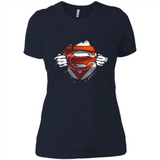 Chicago Bears And Superman Fans - Ladies' Boyfriend T-Shirt