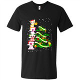 Pigs Christmas T Shirt PINGPONG - Men's V-Neck