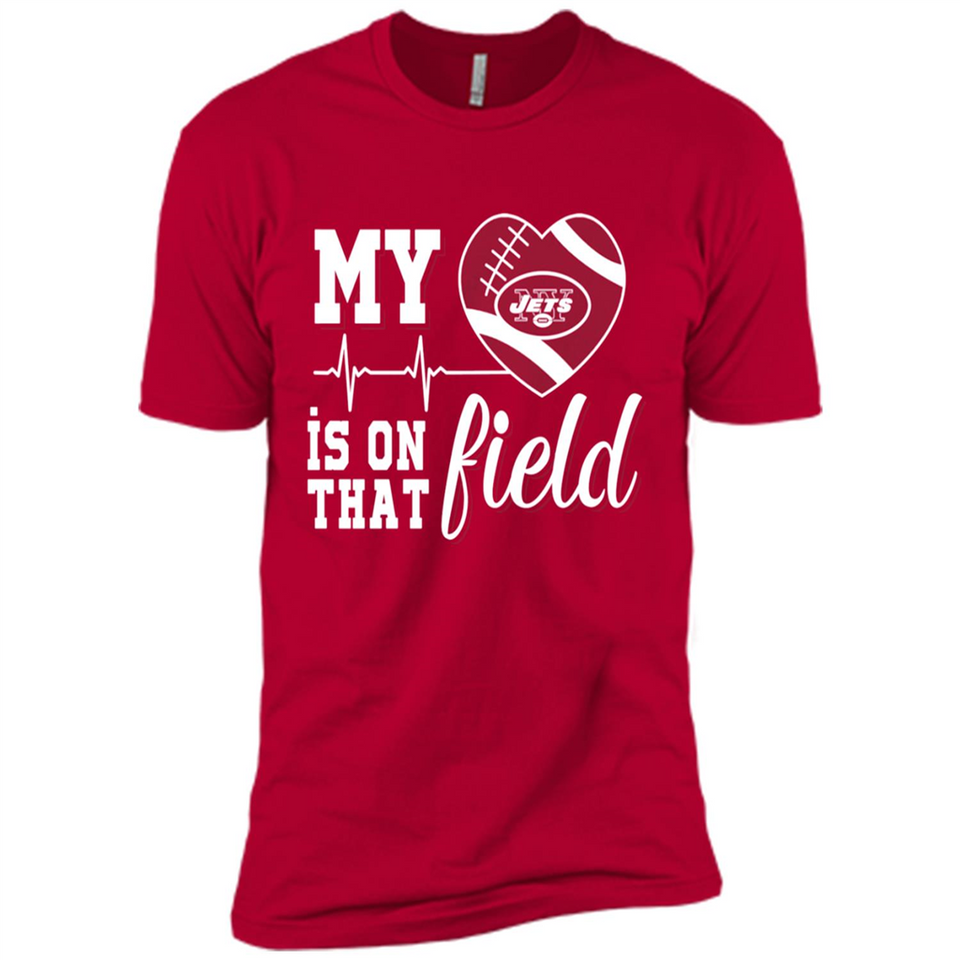 New York Jets Football My Heart is on that Field - Premium Short Sleeve T-Shirt