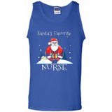 Funny Christmas Nurse Shirt, Santa_s Favorite Nurse - Tank Top