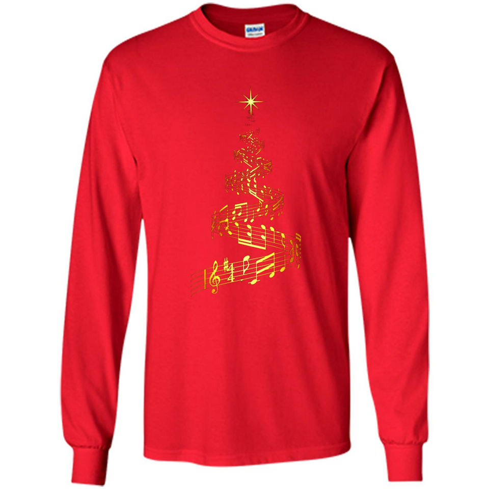 Music Note Christmas Tree Xmas Music Lover Mug PINGPONG - Long Sleeve T-Shirt