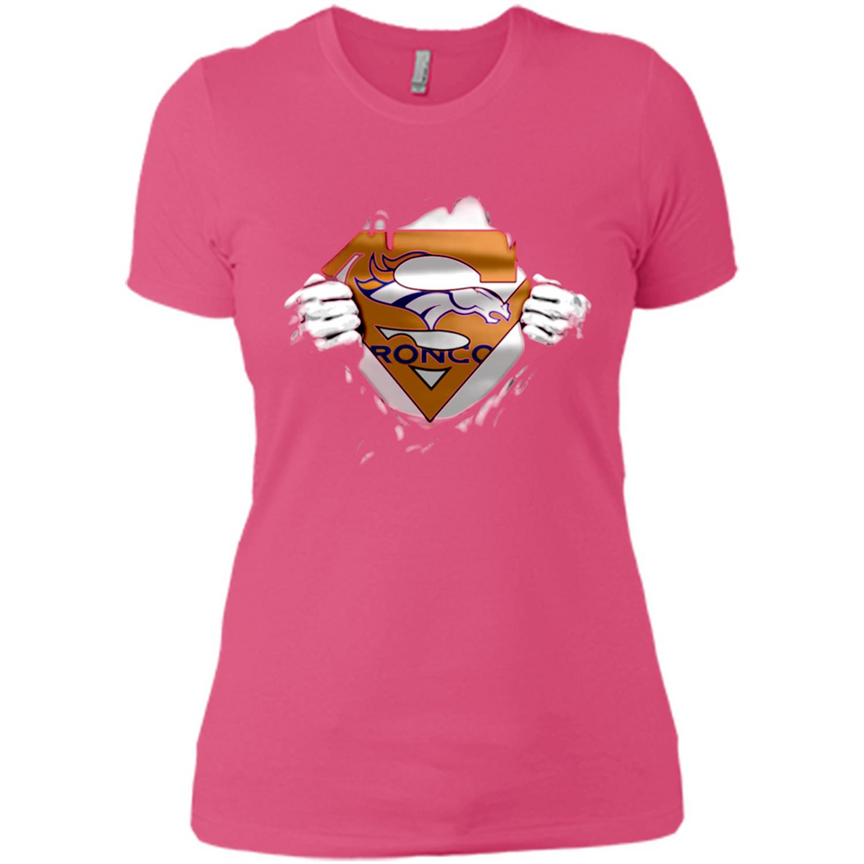 Denver Broncos And Superman Fans - Ladies' Boyfriend T-Shirt