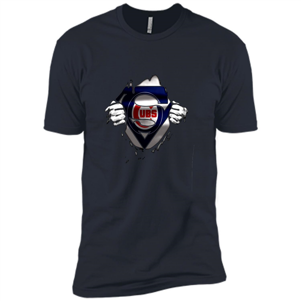 Chicago Cubs And Superman Fans - Premium Short Sleeve T-Shirt