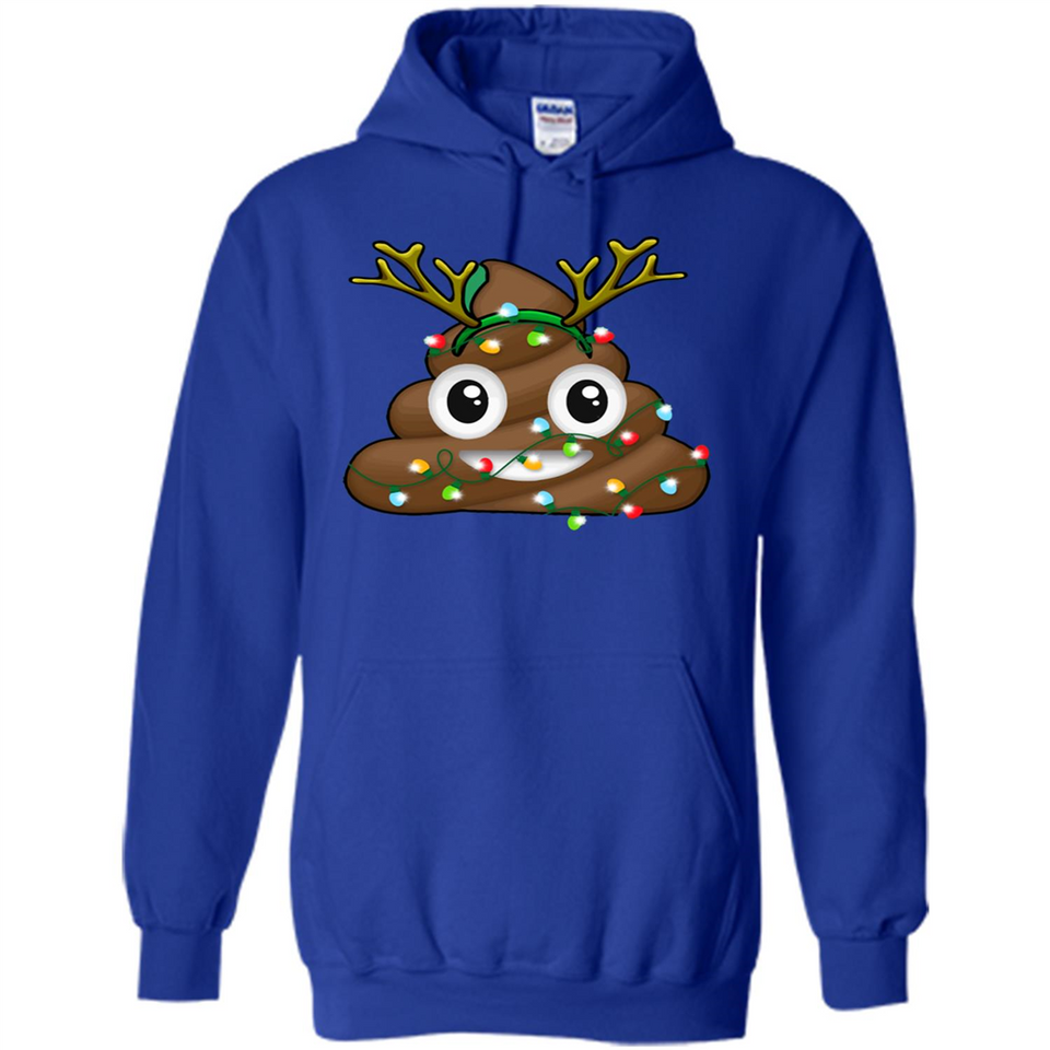 Reindeer Poop Emoji Cute Merry Christmas T-Shirt - Hoodie