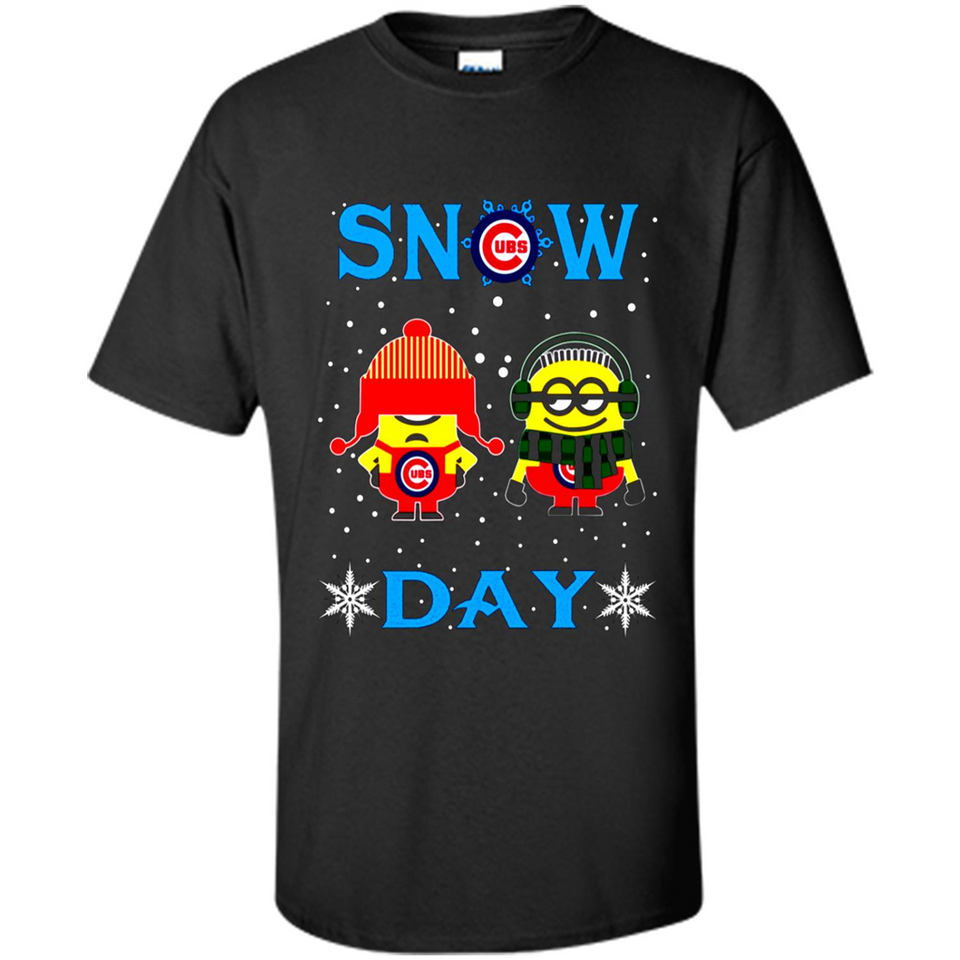 Snow Day Shirt For Chicago Cubs Vs Minion Fans pingpong