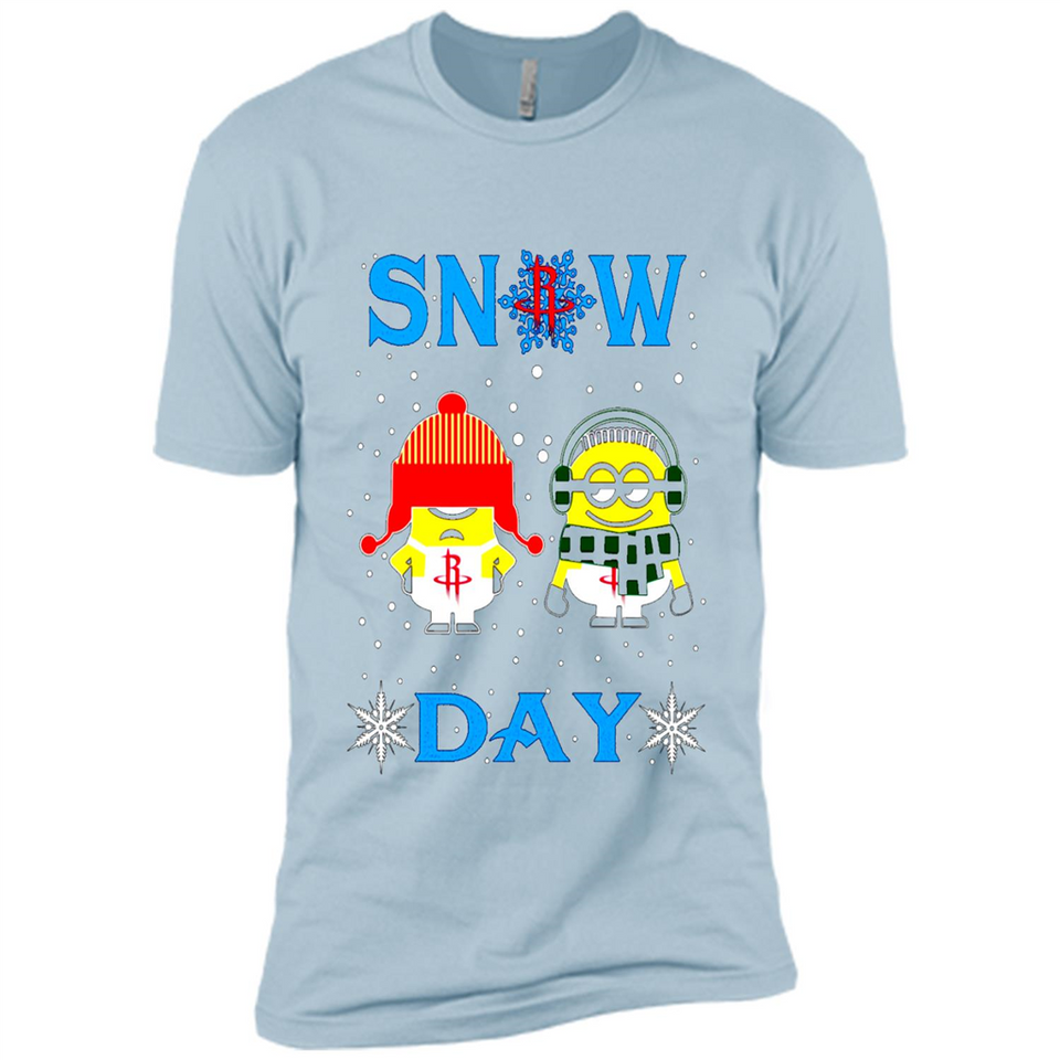Snow Day Shirt For Houston Rockets Vs Minion Fans pingpong