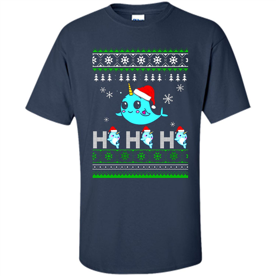 Narwhal christmas sweatshirt hoodie long PINGPONG - Shirt