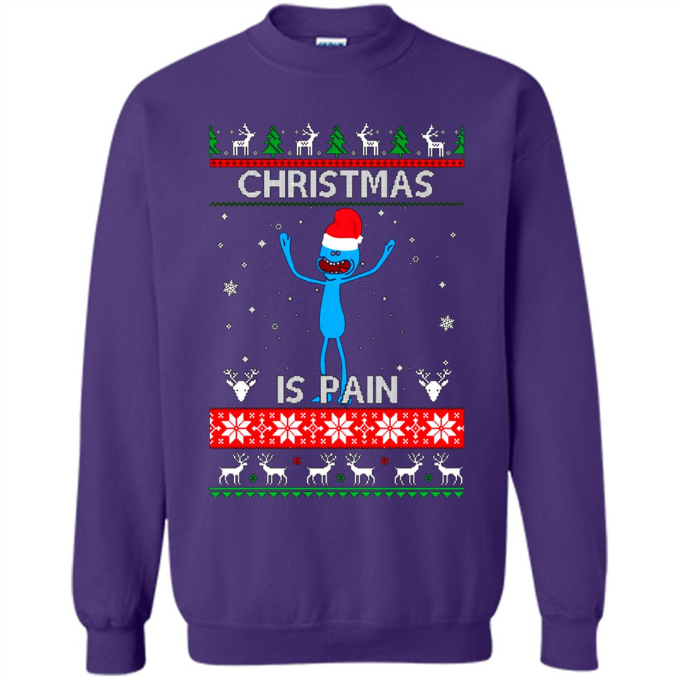 Mr Meeseeks Christmas Is Pain – Rick and Morty Christmas Sweater PINGPONG