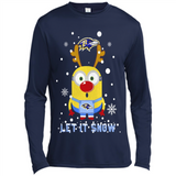 Minion Baltimore Ravens Ugly Christmas Sweater Let it Snow - Canvas Long Sleeve T-Shirt