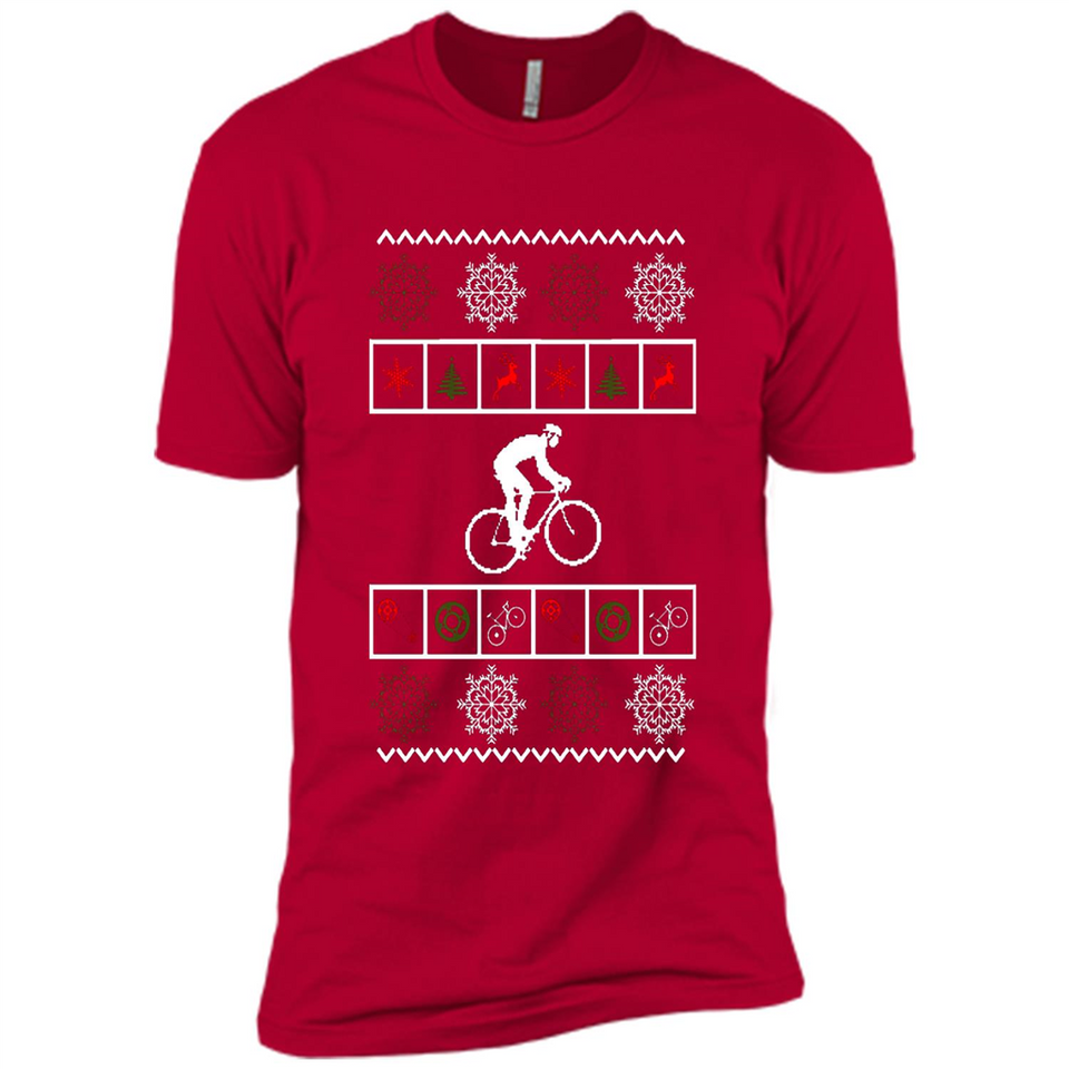 Christmas Ugly Sweater Best Cycling Ugly Christmas Sweater - Premium Short Sleeve T-Shirt