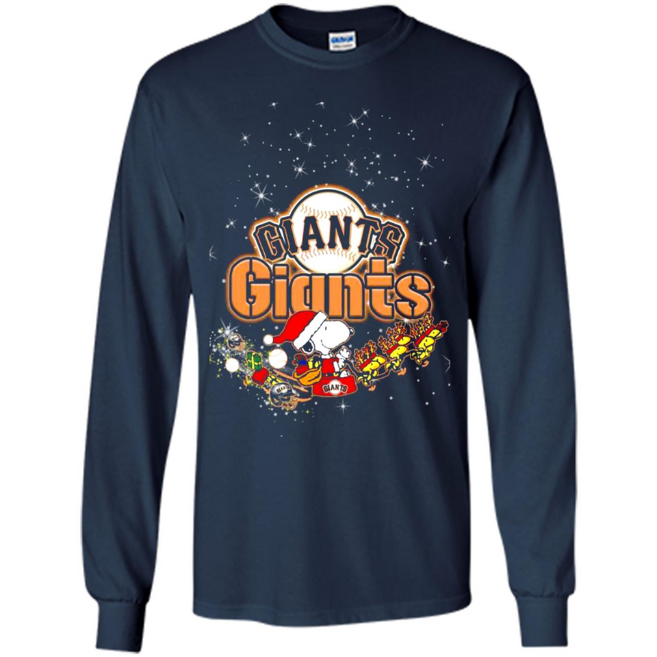 Snoopy Christmas San Francisco Giants - Long Sleeve T-Shirt