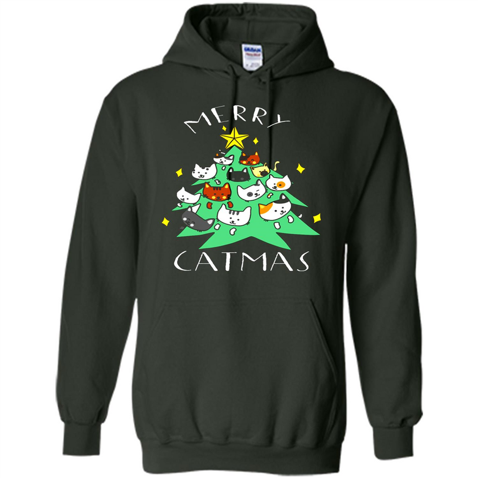 Merry Catmas Funny Cool Christmas Mug PINGPONG - Hoodie